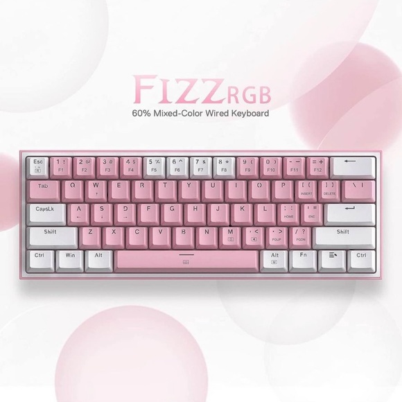 Redragon K617 Fizz 60% Wired RGB Gaming Keyboard - Picture 4 of 4